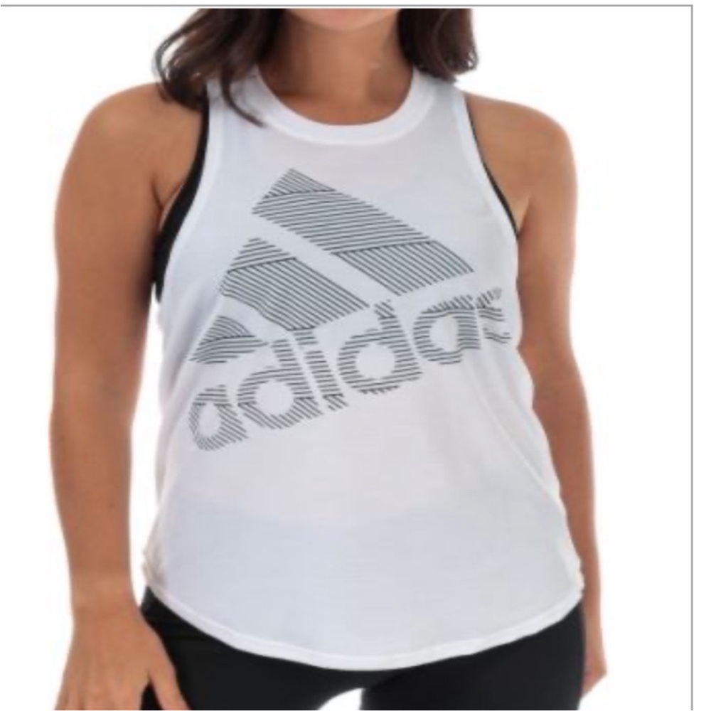 Adidas BOS white logo tank❤️❤️❤️❤️